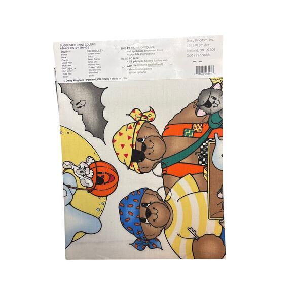 Daisy Kingdom No-Sew Fabric Applique Kit Ghostly Things Halloween NIP Vintage - Picture 3 of 3